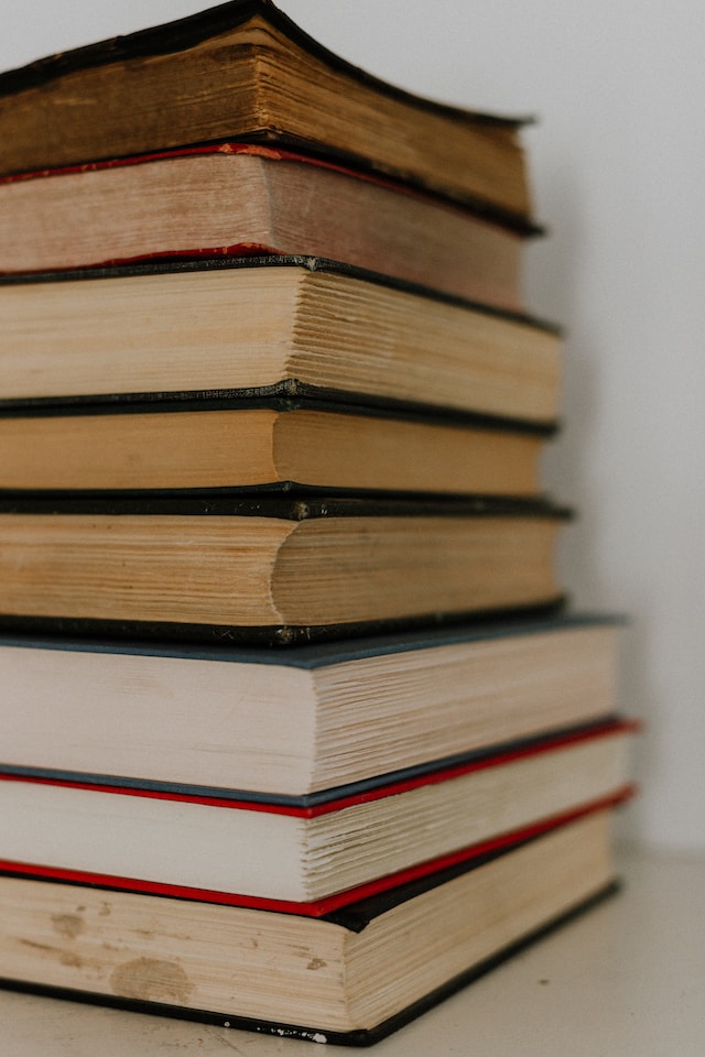 A stack of books